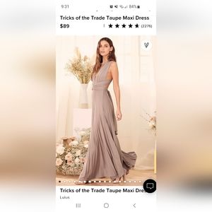 Lulus worn once Tricks of the Trade dress taupe